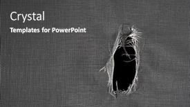  Presentation with black hole - Cool new PPT layouts with window-screen-torn backdrop and a dark gray colored foreground