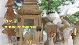  Presentation with christmas tree - Slide deck enhanced with window-sill-decorated-with-christmas background and a violet colored foreground