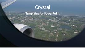  Presentation with aircraft - Cool new PPT layouts with window view from the aircraft backdrop and a seafoam green colored foreground