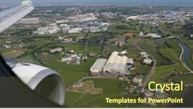  Presentation with aircraft - Beautiful slides featuring window view from the aircraft backdrop and a tawny brown colored foreground