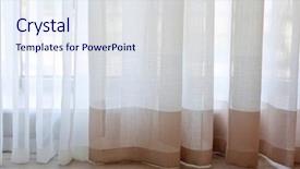  Presentation with curtains - Beautiful presentation theme featuring drapes - room window with colorful striped backdrop and a sky blue colored foreground