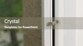  Presentation with mosquito - PPT theme enhanced with window with mosquito screen indoors background and a gray colored foreground