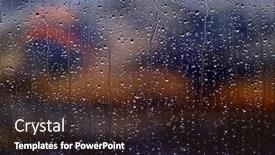  Presentation with rain water - Amazing presentation design having window-with-rain-or-water backdrop and a tawny brown colored foreground