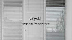  Presentation with white wine and red - PPT theme having window with white venetian blinds background and a light gray colored foreground