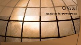  Presentation with light shade - Audience pleasing theme consisting of windowpane oyster placuna placenta backdrop and a coral colored foreground