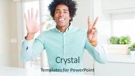  Presentation with african american in business - Audience pleasing presentation theme consisting of windows 7 - african american business man wearing backdrop and a  colored foreground