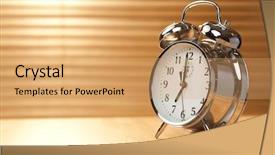  Presentation with golden 50th class reunion - Slides enhanced with windows 7 - classic alarm clock illuminated background and a coral colored foreground