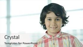  Presentation with special education cute kid - Beautiful presentation theme featuring windows 7 - cute little kid portrait backdrop and a lemonade colored foreground