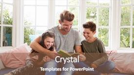  Presentation with daughter - Beautiful slides featuring windows 7 - father reading book with son backdrop and a tawny brown colored foreground