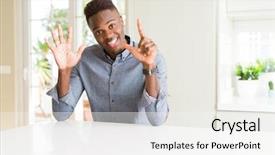  Presentation with african american couples on the mountaintop - Slides having windows 7 - handsome african american man background and a  colored foreground