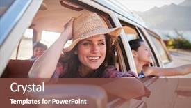  Presentation with road trip - Cool new theme with windows 7 - mother and children relaxing backdrop and a tawny brown colored foreground