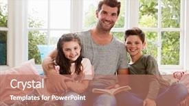  Presentation with father son and looking - Theme with windows 7 - portrait of father reading book background and a  colored foreground