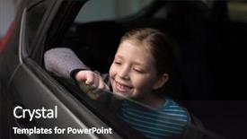  Presentation with teenage girl - Presentation theme featuring windows 7 - smiling teenage girl looking background and a  colored foreground