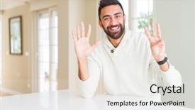  Presentation with young man wearing a hat - Beautiful PPT layouts featuring windows 8 - handsome hispanic man wearing casual backdrop and a white colored foreground