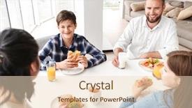  Presentation with happy korean kids - Colorful PPT theme enhanced with windows 8 - image of happy parents backdrop and a  colored foreground