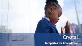  Presentation with closed - Colorful slide deck enhanced with windows 8 - low angle view of businesswoman backdrop and a ocean colored foreground