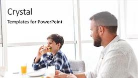  Presentation with father - Cool new slide deck with windows 8 - photo of attractive people father backdrop and a  colored foreground