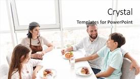  Presentation with children parents - Beautiful slide deck featuring windows 8 - photo of happy people parents backdrop and a  colored foreground