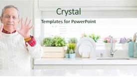  Presentation with cognitive perspective - Slide set consisting of windows 8 - wide angle perspective of handsome background and a sky blue colored foreground