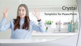  Presentation with wide - Slide deck with windows 8 - wide angle picture of beautiful background and a sky blue colored foreground