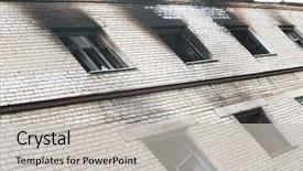  Presentation with windows - Slides with windows after fire background and a light gray colored foreground