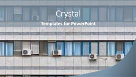  Presentation with windows - PPT theme featuring windows-and-air-conditioners-seamless background and a seafoam green colored foreground