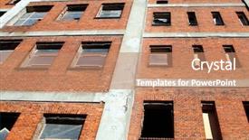  Presentation with windows - Beautiful slide set featuring windows-in-disued-factory-undergoing backdrop and a coral colored foreground