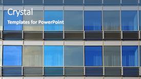  Presentation with abstract modern architecture - Slide set consisting of windows of modern building abstract background and a teal colored foreground