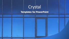  Presentation with modern building - Cool new slides with windows-on-facade-of-modern backdrop and a ocean colored foreground