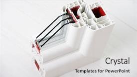  Presentation with plastic - Cool new slide set with windows pvc - plastic window profile backdrop and a light gray colored foreground