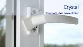  Presentation with pvc - Slide deck with windows pvc - view of window with handle background and a sky blue colored foreground