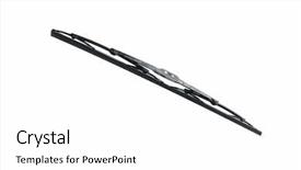  Presentation with wiper motor - Slides with windscreen wiper under the white background and a white colored foreground