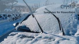  Presentation with windshield - Presentation theme enhanced with windshield-wipers-after-the-snowfall background and a  colored foreground