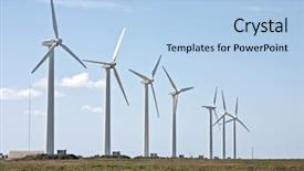  Presentation with lavendar fields - Presentation theme having windturbines-in-the-fields background and a light blue colored foreground