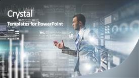  Presentation with energy - Slide set consisting of endless energy and hardwork concept background and a light blue colored foreground