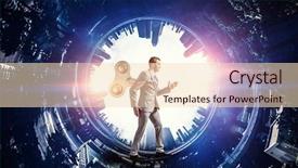  Presentation with power media - PPT theme with his energy and power are background and a lemonade colored foreground