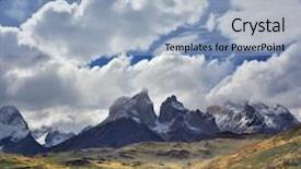  Presentation with chilean - PPT theme with windy day in the chilean patagonia the gravel road goes to the famous cliffs of los kuernos background and a light blue colored foreground