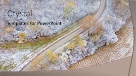  Presentation with western - Presentation theme consisting of windy-gravel-road-through-forest background and a light gray colored foreground