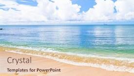  Presentation with divine - Colorful presentation design enhanced with windy holiday divine coastline backdrop and a lemonade colored foreground