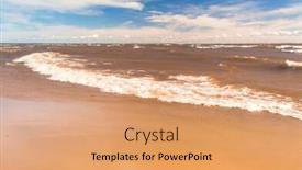  Presentation with divine - Cool new PPT layouts with windy holiday divine coastline backdrop and a coral colored foreground