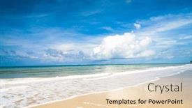  Presentation with divine - Theme consisting of windy-holiday-divine-coastline background and a lemonade colored foreground