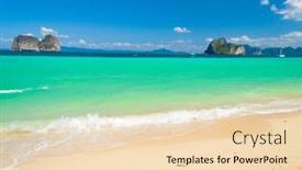  Presentation with serene - Slides featuring windy-holiday-serene-waters background and a lemonade colored foreground