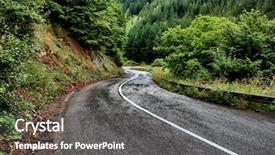  Presentation with kopaonik - PPT layouts having windy mountain road in kopaonik background and a dark gray colored foreground