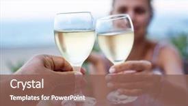  Presentation with dinner - Slides having the jungle indonesia java background and a coral colored foreground