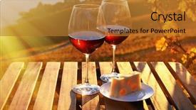  Presentation with wine cheese - Presentation theme with wine and cheese against geneva background and a gold colored foreground