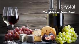  Presentation with wine cheese - Amazing presentation design having wine and cheese still life backdrop and a dark gray colored foreground