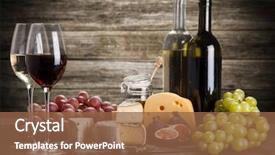  Presentation with wine cheese - Cool new theme with wine and cheese still life backdrop and a tawny brown colored foreground