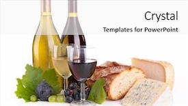  Presentation with wine cheese - PPT layouts with wine and cheese background and a white colored foreground