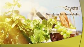  Presentation with wine - Slides with wine and grapes chateau de background and a lemonade colored foreground