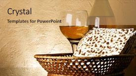  Presentation with passover - Amazing slides having wine and matzoh jewish passover backdrop and a coral colored foreground